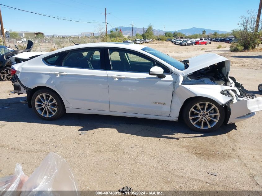 2017 Ford Fusion Hybrid Se VIN: 3FA6P0LU3HR344220 Lot: 40743912