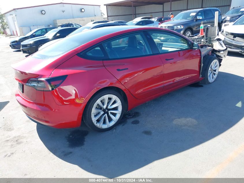 VIN 5YJ3E1EA2NF190141 2022 Tesla Model 3, Rear-Whee... no.4