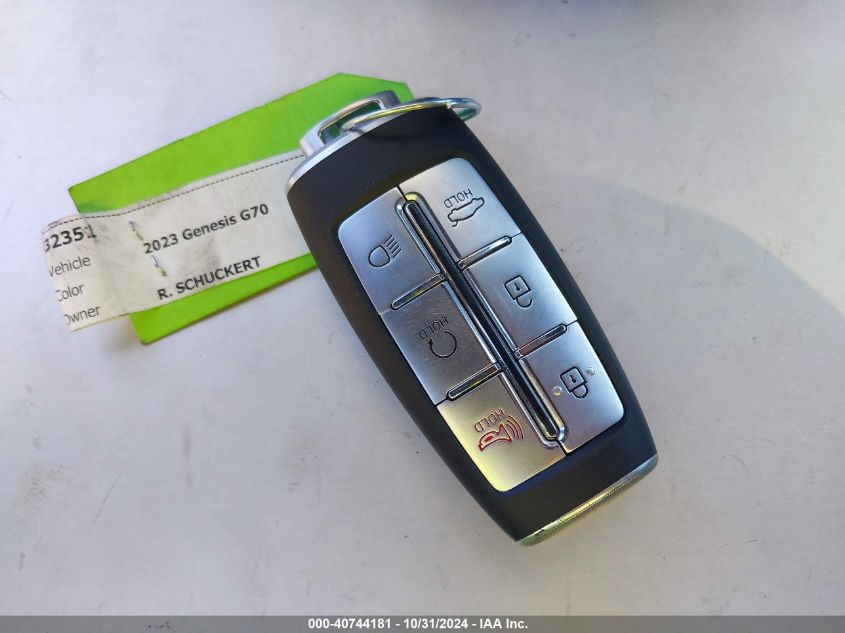 2023 GENESIS G70 3.3T RWD - KMTG54TE2PU114147
