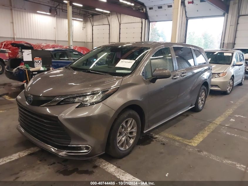 2022 Toyota Sienna Xle VIN: 5TDYRKEC3NS091549 Lot: 40744485