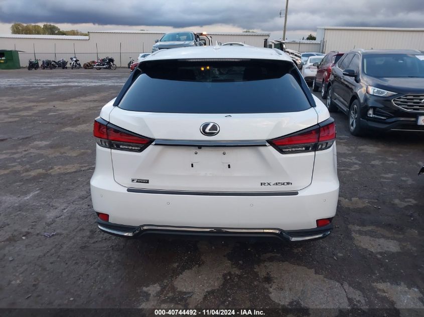 2020 Lexus Rx 450H F Sport VIN: 2T2SGMDA2LC049673 Lot: 40744492