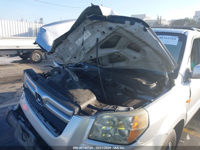 2006 Honda Pilot Ex-L VIN: 2HKYF18526H533616 Lot: 40744724