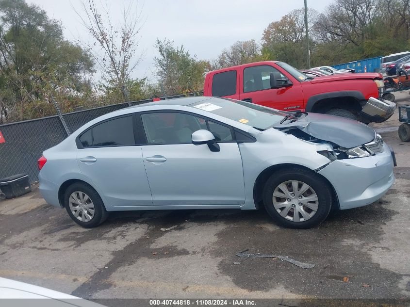 2012 Honda Civic Lx VIN: 2HGFB2F56CH526282 Lot: 40744818