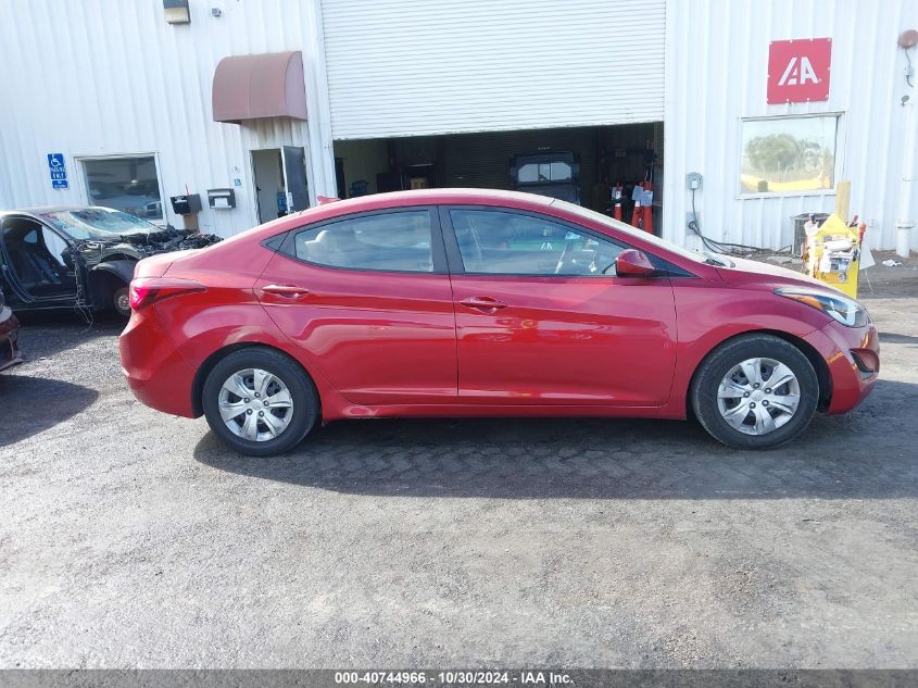 2016 Hyundai Elantra Se VIN: 5NPDH4AE2GH726631 Lot: 40744966