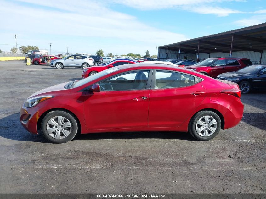 2016 Hyundai Elantra Se VIN: 5NPDH4AE2GH726631 Lot: 40744966