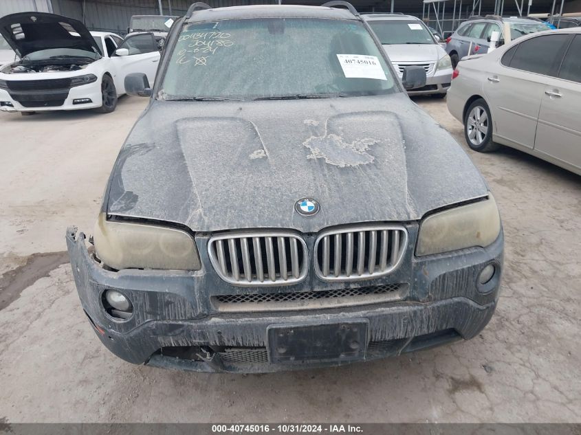 2008 BMW X3 3.0Si VIN: WBXPC93428WJ04185 Lot: 40745016