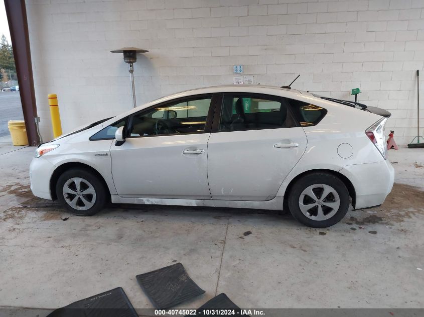 2014 Toyota Prius Four VIN: JTDKN3DU4E0368889 Lot: 40745022