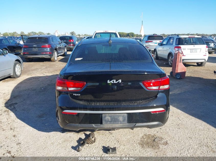 2022 Kia Rio S VIN: 3KPA24AD7NE437385 Lot: 40745236