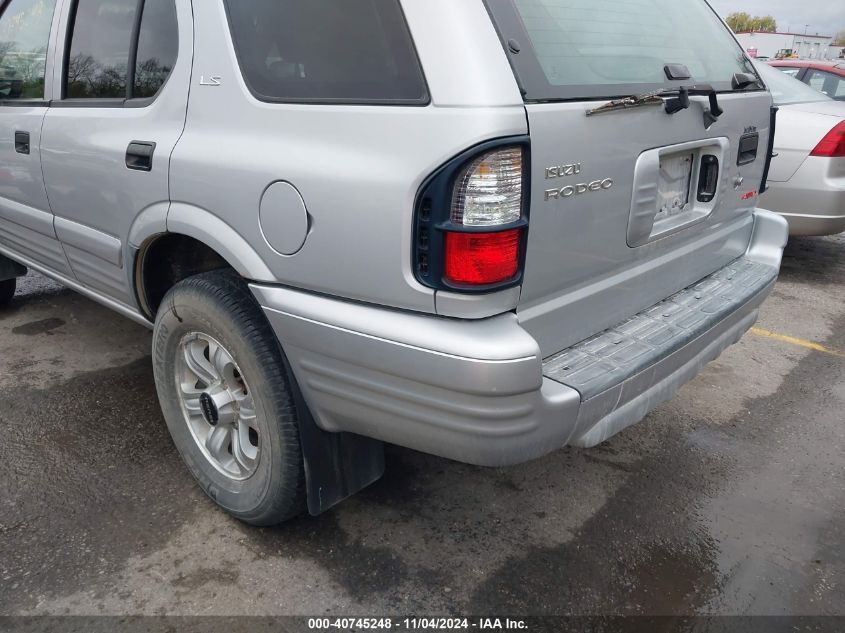 2001 Isuzu Rodeo Ls 3.2L/Ls 3.2L V6/Lse 3.2L V6/S/S 3.2L V6 VIN: 4S2DM58W414356963 Lot: 40745248