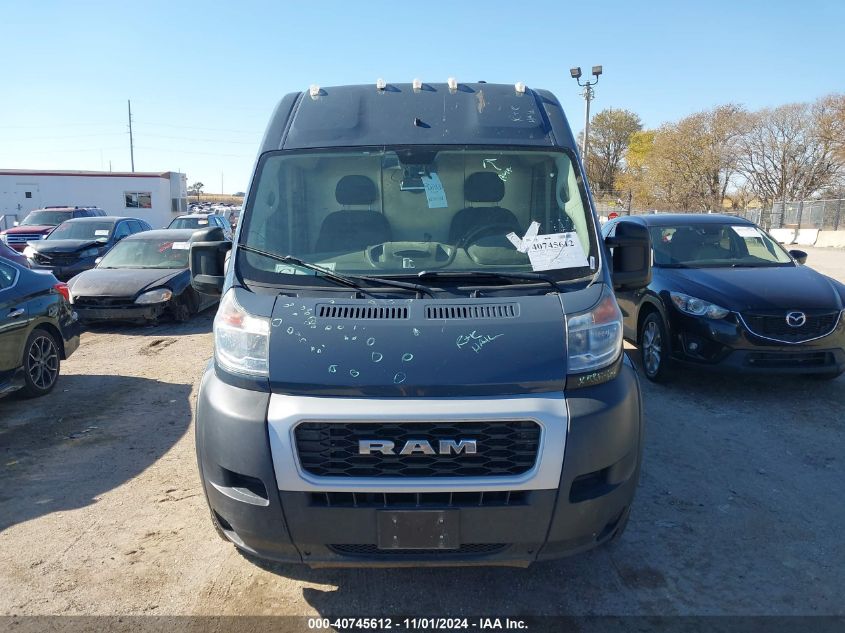 2019 Ram Promaster 3500 Cargo Van High Roof 159 Wb Ext VIN: 3C6URVJG2KE544758 Lot: 40745612