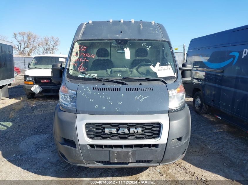 2019 Ram Promaster 3500 Cargo Van High Roof 159 Wb Ext VIN: 3C6URVJG2KE544758 Lot: 40745612