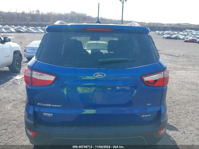 2020 Ford Ecosport Se VIN: MAJ6S3GL1LC348436 Lot: 40745712