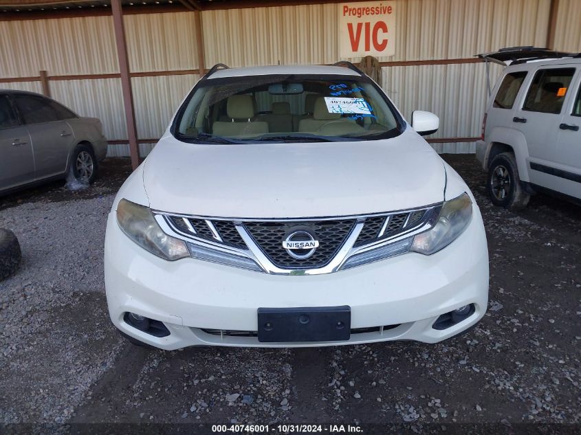 2013 Nissan Murano Sv VIN: JN8AZ1MU9DW202419 Lot: 40746001