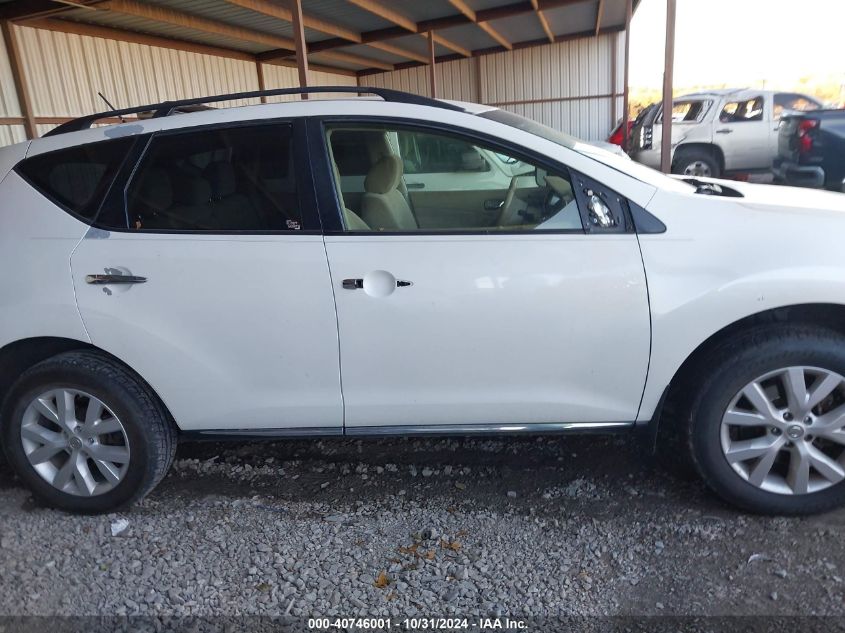 2013 Nissan Murano Sv VIN: JN8AZ1MU9DW202419 Lot: 40746001