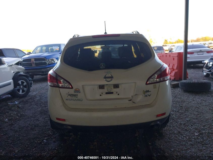 2013 Nissan Murano Sv VIN: JN8AZ1MU9DW202419 Lot: 40746001