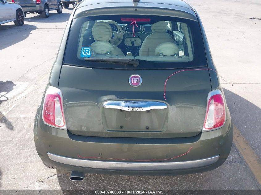 2016 Fiat 500 Lounge VIN: 3C3CFFCR2GT205443 Lot: 40746033