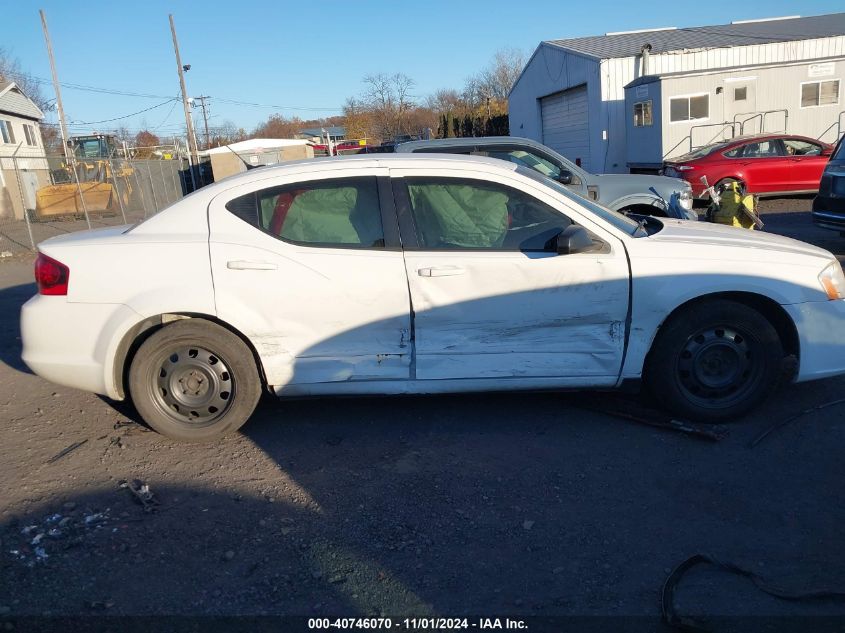 2014 Dodge Avenger Se VIN: 1C3CDZAB8EN168764 Lot: 40746070