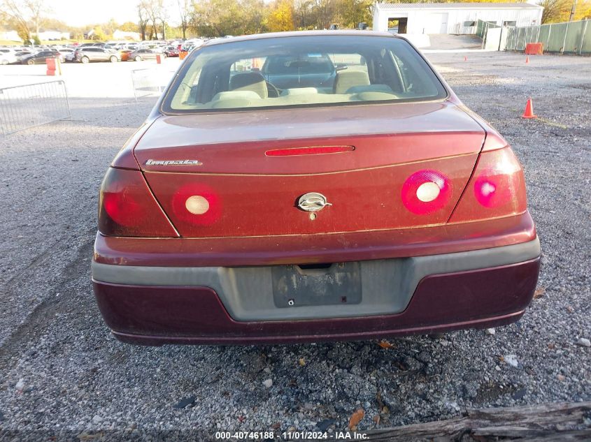 2002 Chevrolet Impala VIN: 2G1WF55E029199630 Lot: 40746188