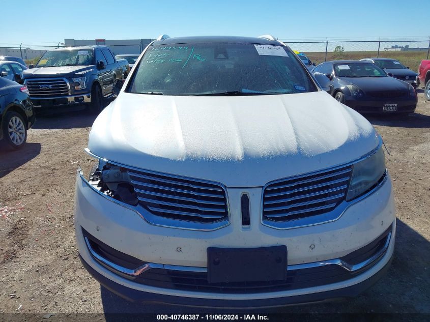 2016 Lincoln Mkx Reserve VIN: 2LMTJ6LR3GBL67894 Lot: 40746387