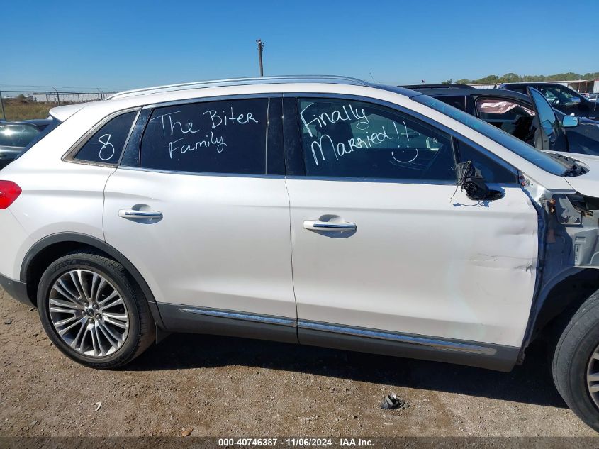 2016 Lincoln Mkx Reserve VIN: 2LMTJ6LR3GBL67894 Lot: 40746387