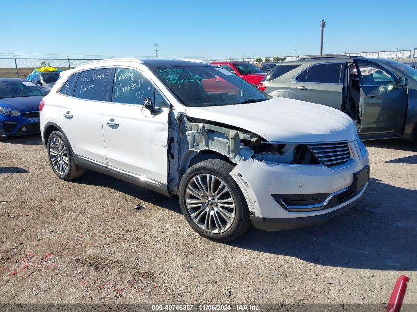 2016 Lincoln Mkx Reserve VIN: 2LMTJ6LR3GBL67894 Lot: 40746387