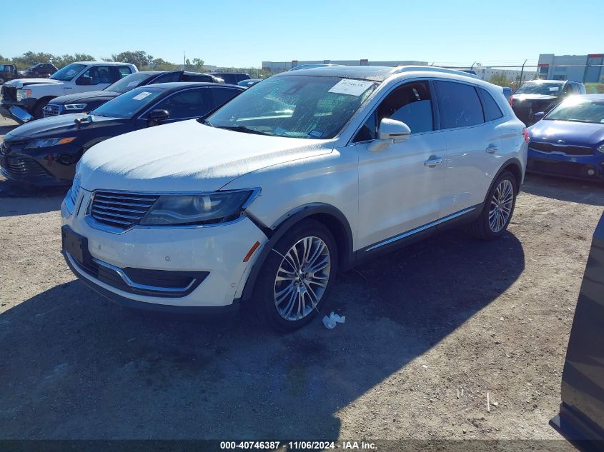 2016 Lincoln Mkx Reserve VIN: 2LMTJ6LR3GBL67894 Lot: 40746387