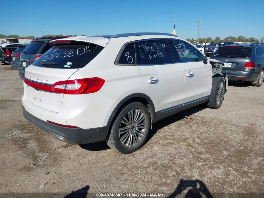 2016 Lincoln Mkx Reserve VIN: 2LMTJ6LR3GBL67894 Lot: 40746387