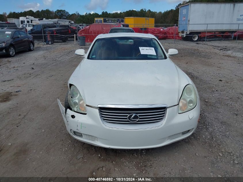 2002 Lexus Sc 430 VIN: JTHFN48Y420022226 Lot: 40746592