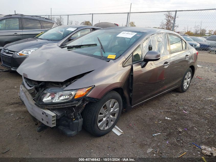 2012 Honda Civic Lx VIN: 19XFB2F55CE027421 Lot: 40746642