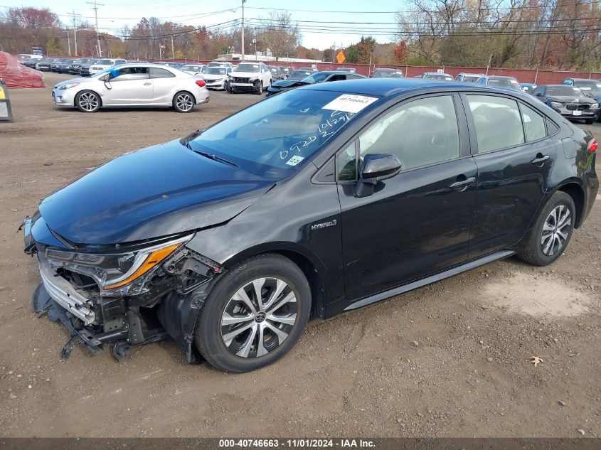 2021 Toyota Corolla Hybrid Le VIN: JTDEAMDE0MJ009202 Lot: 40746663