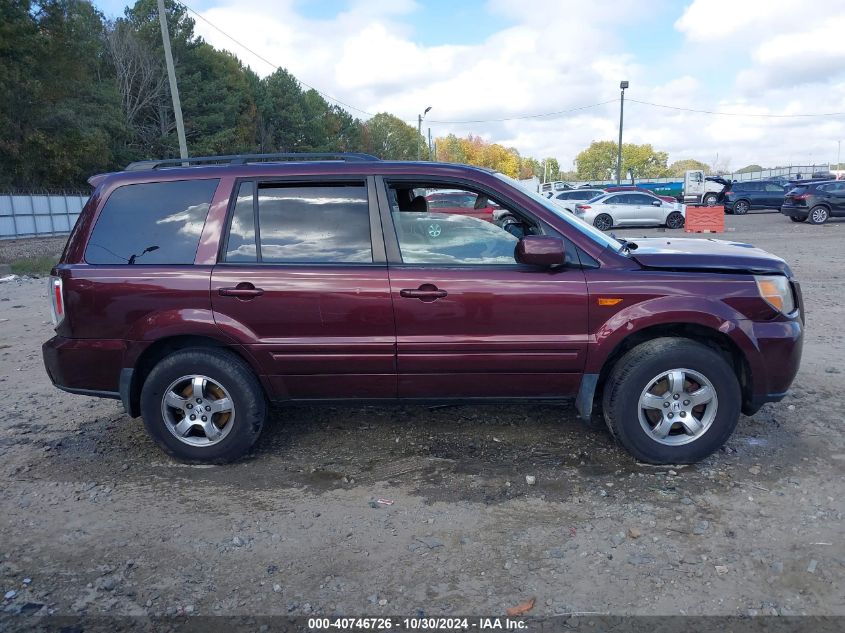 2007 Honda Pilot Ex VIN: 5FNYF284X7B046533 Lot: 40746726