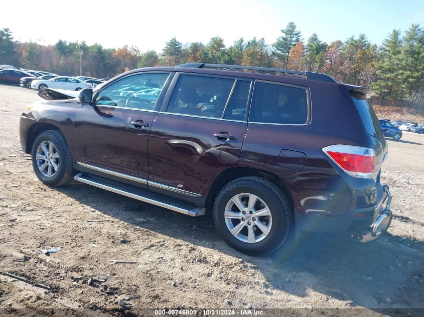 2012 Toyota Highlander Se VIN: 5TDBK3EH2CS094905 Lot: 40746801