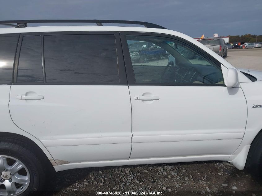 2001 Toyota Highlander V6 VIN: JTEHF21A310012919 Lot: 40746828