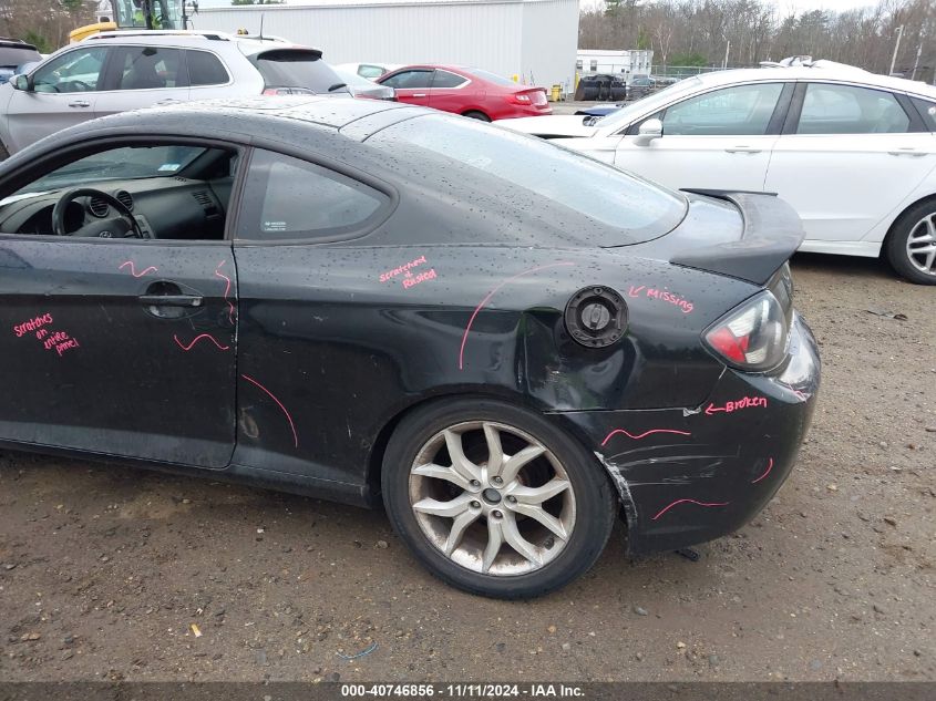 2008 Hyundai Tiburon Gt/Gt Limited/Se VIN: KMHHN66F58U293509 Lot: 40746856