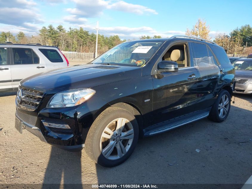 2012 Mercedes-Benz Ml 350 4Matic VIN: 4JGDA5HB2CA073933 Lot: 40746899