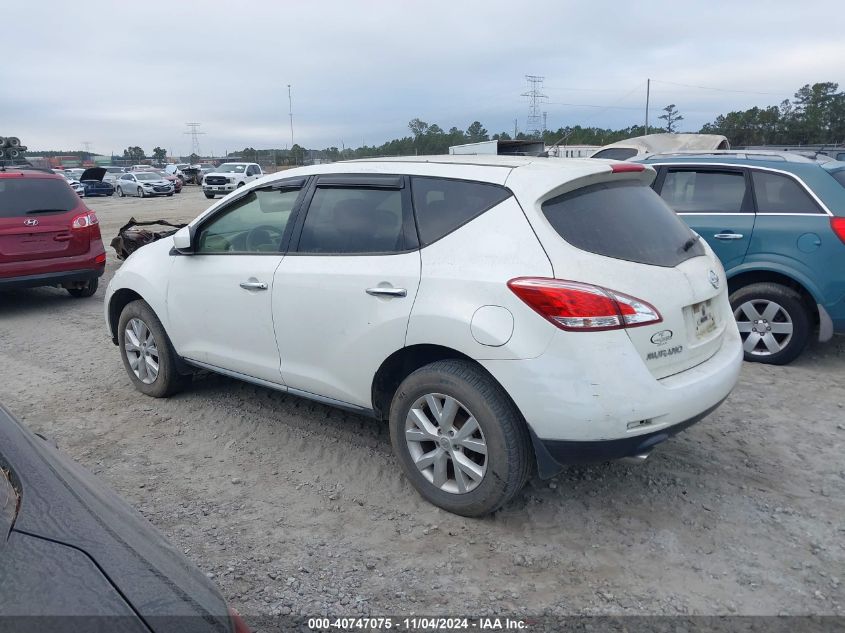 2013 Nissan Murano S VIN: JN8AZ1MU3DW204294 Lot: 40747075