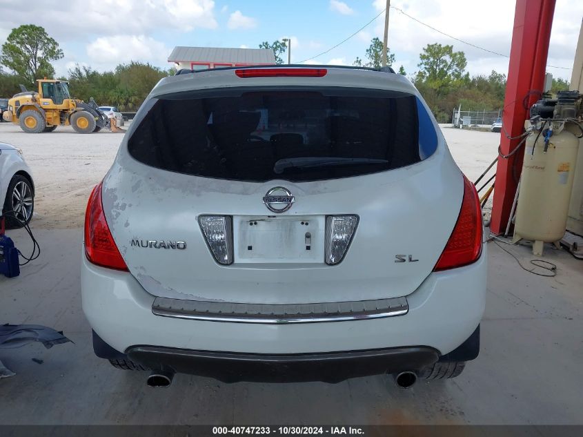 2006 Nissan Murano Sl VIN: JN8AZ08T16W422569 Lot: 40747233