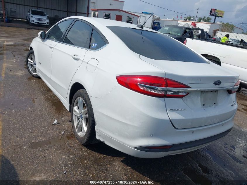 VIN 3FA6P0LU7JR261184 2018 Ford Fusion, Hybrid SE no.3