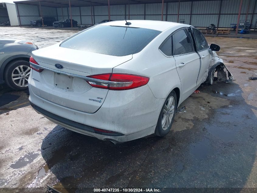 VIN 3FA6P0LU7JR261184 2018 Ford Fusion, Hybrid SE no.4