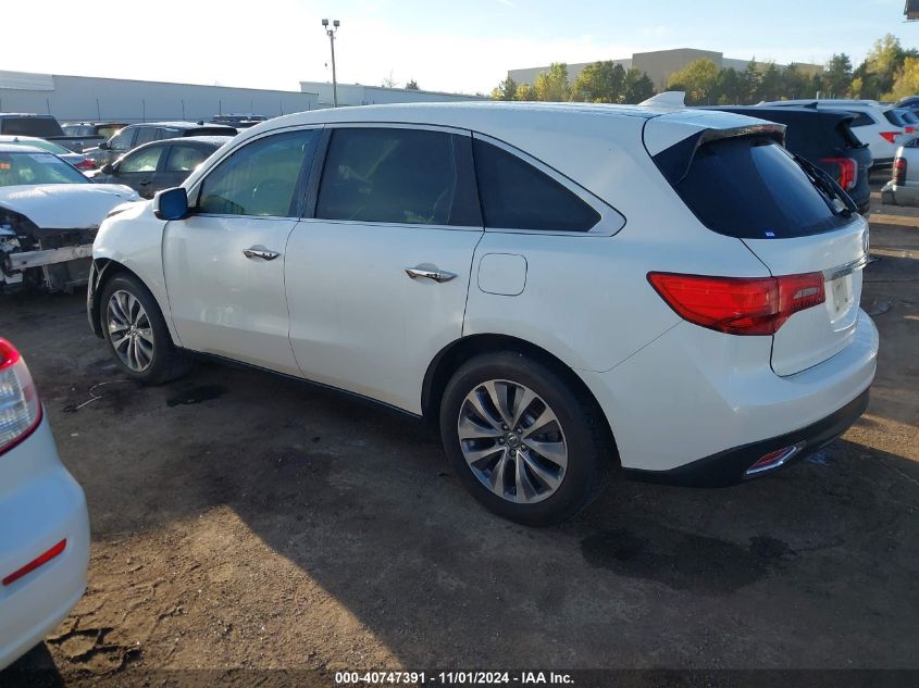 2014 Acura Mdx Technology Package VIN: 5FRYD3H49EB011098 Lot: 40747391