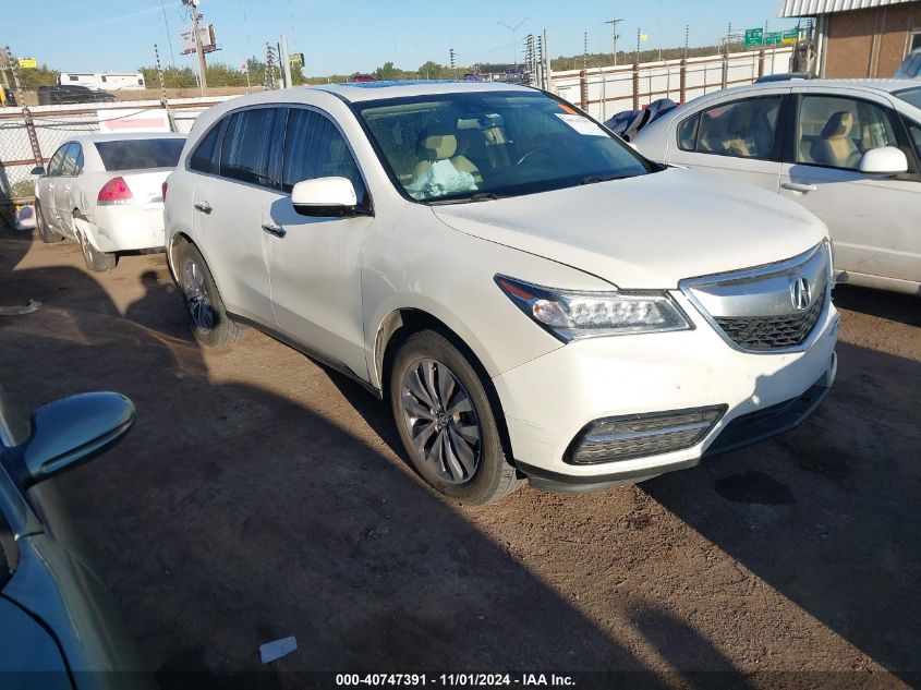 2014 Acura Mdx Technology Package VIN: 5FRYD3H49EB011098 Lot: 40747391