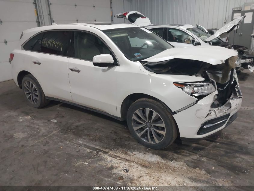 VIN 5FRYD4H45GB018428 2016 ACURA MDX no.1