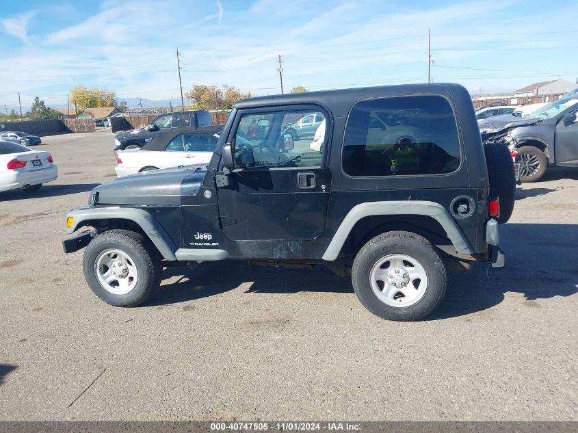 2006 Jeep Wrangler Se VIN: 1J4FA29186P714760 Lot: 40747505