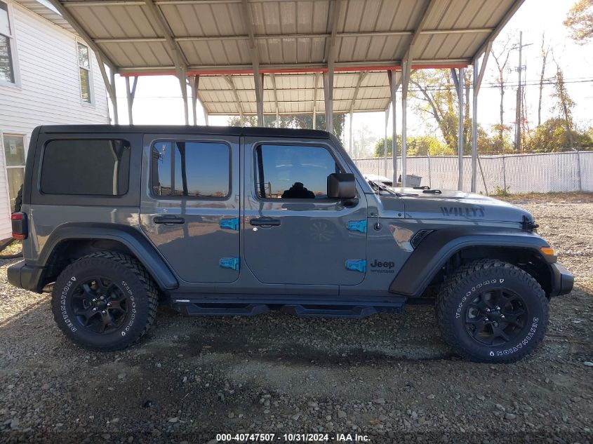 2020 Jeep Wrangler Unlimited Willys 4X4 VIN: 1C4HJXDN6LW280216 Lot: 40747507