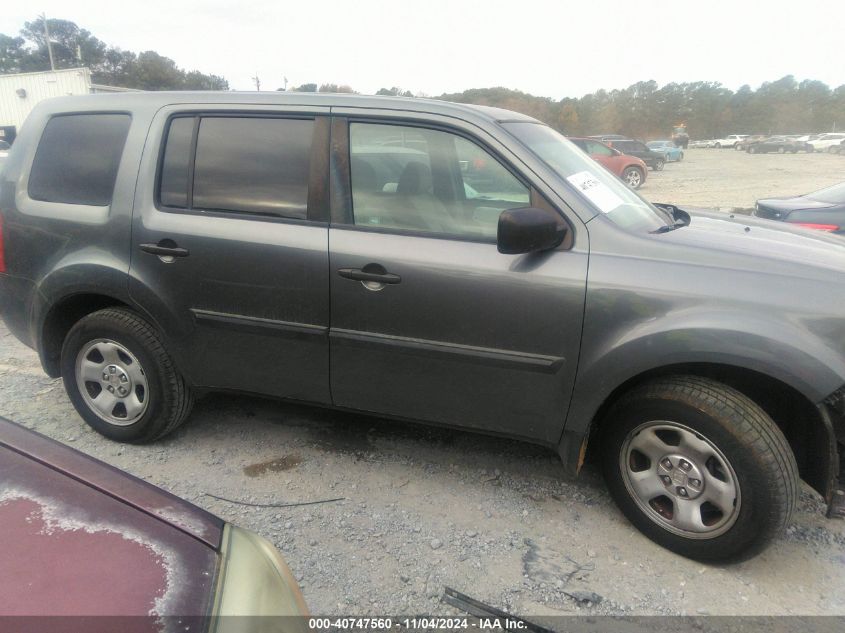 2012 Honda Pilot Lx VIN: 5FNYF3H22CB032947 Lot: 40747560