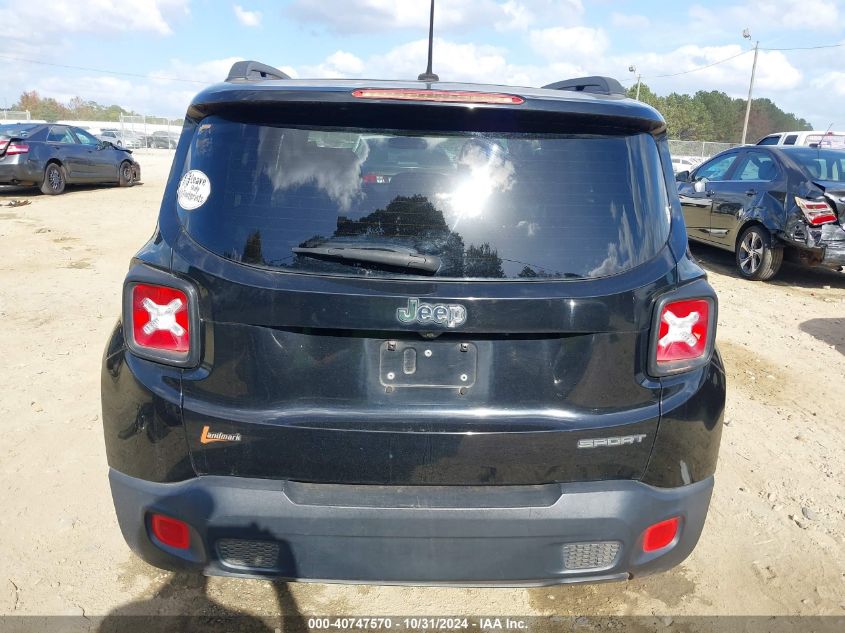 2016 Jeep Renegade Sport VIN: ZACCJAAWXGPD65390 Lot: 40747570