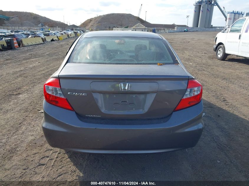 2012 Honda Civic Lx VIN: 19XFB2F55CE385599 Lot: 40747610