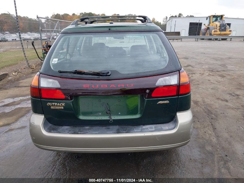 2002 Subaru Outback Limited VIN: 4S3BH686627657683 Lot: 40747755