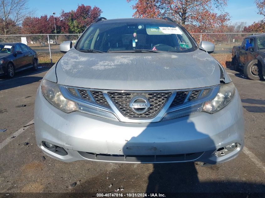 2012 Nissan Murano Sl VIN: JN8AZ1MW3CW231947 Lot: 40747816