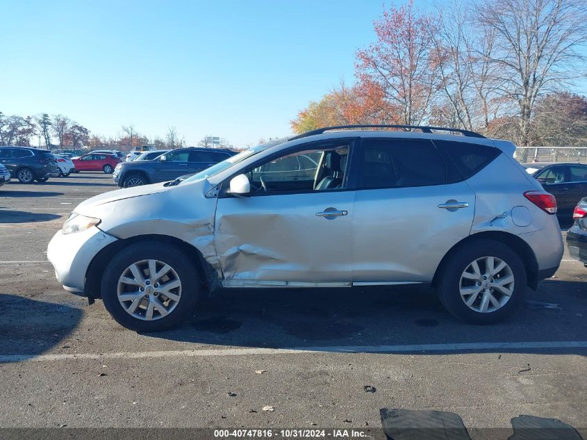 2012 Nissan Murano Sl VIN: JN8AZ1MW3CW231947 Lot: 40747816